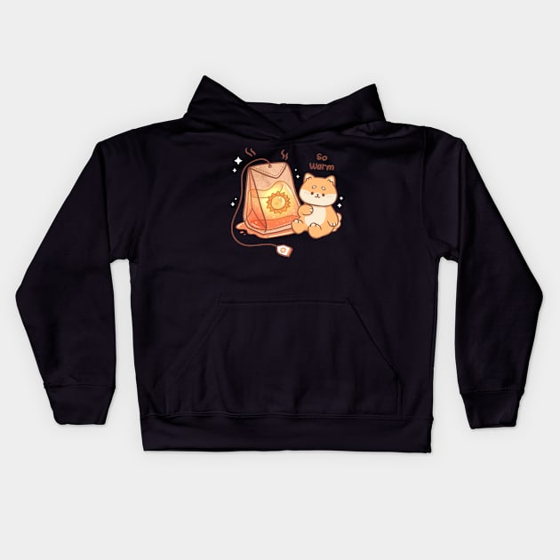 Sun Tea Bag Kids Hoodie by Kukoo.Kat